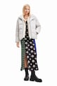 Jakna Desigual 23WWEW56 WOMAN WOVEN PADDED SHORT OVERCO Planet friendly bež 23WWEW56