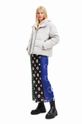 Desigual kurtka 23WWEW56 WOMAN WOVEN PADDED SHORT OVERCO beżowy 23WWEW56