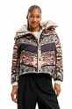 Desigual giacca 23WWEW90 WOMAN WOVEN PADDED SHORT OVERCO senza fodera beige 23WWEW90