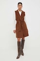 Vlnená vesta Luisa Spagnoli 540242 hnedá AW23