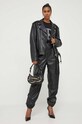 Moschino Jeans ramoneska skórzana 3701.8221 czarny AW23