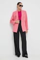 United Colors of Benetton marynarka 29HHDW016.11F różowy AW23