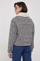 Odzież United Colors of Benetton kurtka z domieszką wełny 2I20DN048.901 czarny