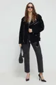 Шерстяная куртка-бомбер Moschino Jeans чёрный