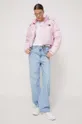 Μπουφάν με επένδυση από πούπουλα Tommy Jeans ροζ