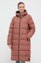 Péřová bunda Jack Wolfskin s podšívkou hnědá 1204133