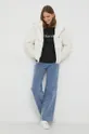 Calvin Klein Jeans kurtka puchowa beżowy