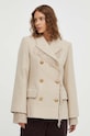 Vlněná bunda By Malene Birger Q71860002 béžová AW23