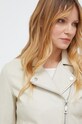Шкіряна куртка Guess бежевий W3BL83.L0O00