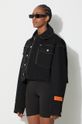 Heron Preston geacă din denim Rebuilt Denim Jacket negru HWYE013F23DEN0011000