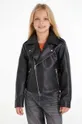 crna Dječja biker jakna Calvin Klein Jeans Za djevojčice