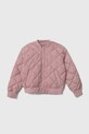 Abercrombie & Fitch geaca bomber pentru copii cu captuseala roz KI244.3006