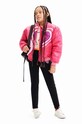 Desigual geaca bomber pentru copii cu captuseala roz 23WGEW02