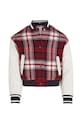 Detská bunda bomber s prímesou vlny Tommy Hilfiger KG0KG07543.116.122.9BYX červená AW23