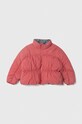 Дитяча двостороння куртка United Colors of Benetton з підкладкою рожевий 2TPXCN02S.G.SEASONAL