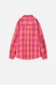 Παιδικό βαμβακερό πουκάμισο Coccodrillo ZC3140101PUJ PEPPED UP JUNIOR ροζ