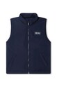 Kenzo Kids bezrękawnik puchowy dziecięcy bez kaptura niebieski K56022