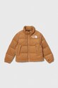 The North Face kurtka puchowa dziecięca 1996 RETRO NUPTSE JACKET bez kaptura brązowy NF0A82UD