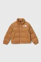 brązowy The North Face kurtka puchowa dziecięca 1996 RETRO NUPTSE JACKET Dziecięcy