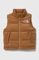 Dětská péřová vesta The North Face 1996 RETRO NUPTSE VEST s podšívkou hnědá NF0A82WX