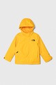 The North Face geaca copii SNOWQUEST JACKET cu captuseala galben NF0A8554