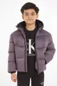 szary Calvin Klein Jeans kurtka dziecięca Dziecięcy