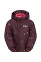 Дитяча куртка Jack Wolfskin GLEEL 2L INS PRINT з утепленням бордо 1610381