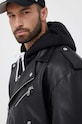 Calvin Klein Jeans geacă Ramones de piele J30J323398 negru