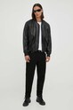 PS Paul Smith kurtka bomber skórzana M2R.372YL.L21450 czarny AW23