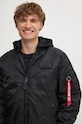 Alpha Industries geacă bomber MA-1 ZH Back Print negru 128113.92