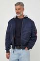 granatowy Alpha Industries kurtka bomber MA-1 ZH Back EMB