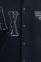 Bunda z vlněné směsi Armani Exchange 6RZB21.ZNIKZ námořnická modř