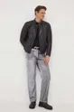 Usnjena jakna Pepe Jeans Brewster črna