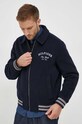 Vlněná bunda Tommy Hilfiger námořnická modř MW0MW32791