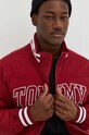 Tommy Jeans kurtka bomber DM0DM17479 bordowy