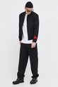 Vlnená bunda bomber HUGO 50500286 čierna AW23