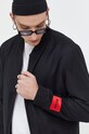 Vlnená bunda bomber HUGO čierna 50500286