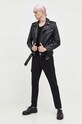 Δερμάτινο jacket HUGO 50498066 μαύρο AW23