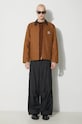 Carhartt WIP geacă din denim I015264.00S01 maro AW25