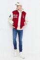 Karl Kani kurtka bomber z domieszką wełny 6075259 czerwony AW23