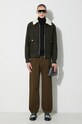 Vlnená bunda A.P.C. WOAPJ.H02761 zelená AW23