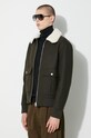 Vlnená bunda A.P.C. zelená WOAPJ.H02761