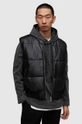 czarny AllSaints kamizelka ML007Y NARO PUFFER JACKET Męski