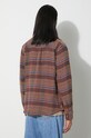 Îmbrăcăminte Corridor geacă cu aspect de cămașă Corded Plaid Shirt Jacket JKT0149 maro