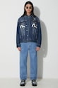 Džínová bunda Evisu Inari Mask Printed 2EAHTM3DJ1001LFCT modrá AW23