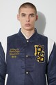 Bunda Puma PUMA X STAPLE Varsity Jacket 622203 tmavomodrá