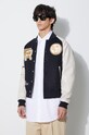 Куртка-бомбер с примесью шерсти Baracuta Varsity Bomber тёмно-синий BRCPS0996