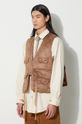 Engineered Garments vestă Fowl Vest maro 23F1C002.CT253