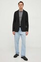 Michael Kors marynarka z domieszką wełny CH351T99P8 czarny AW23