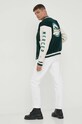 The Mercer Brand jacheta bomber din lana MEAP233001 verde AW23